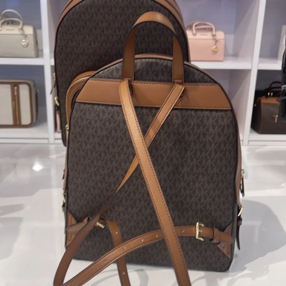 Michael Kors Jaycee Large Zip Pocket Backpack Brown
